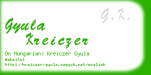 gyula kreiczer business card